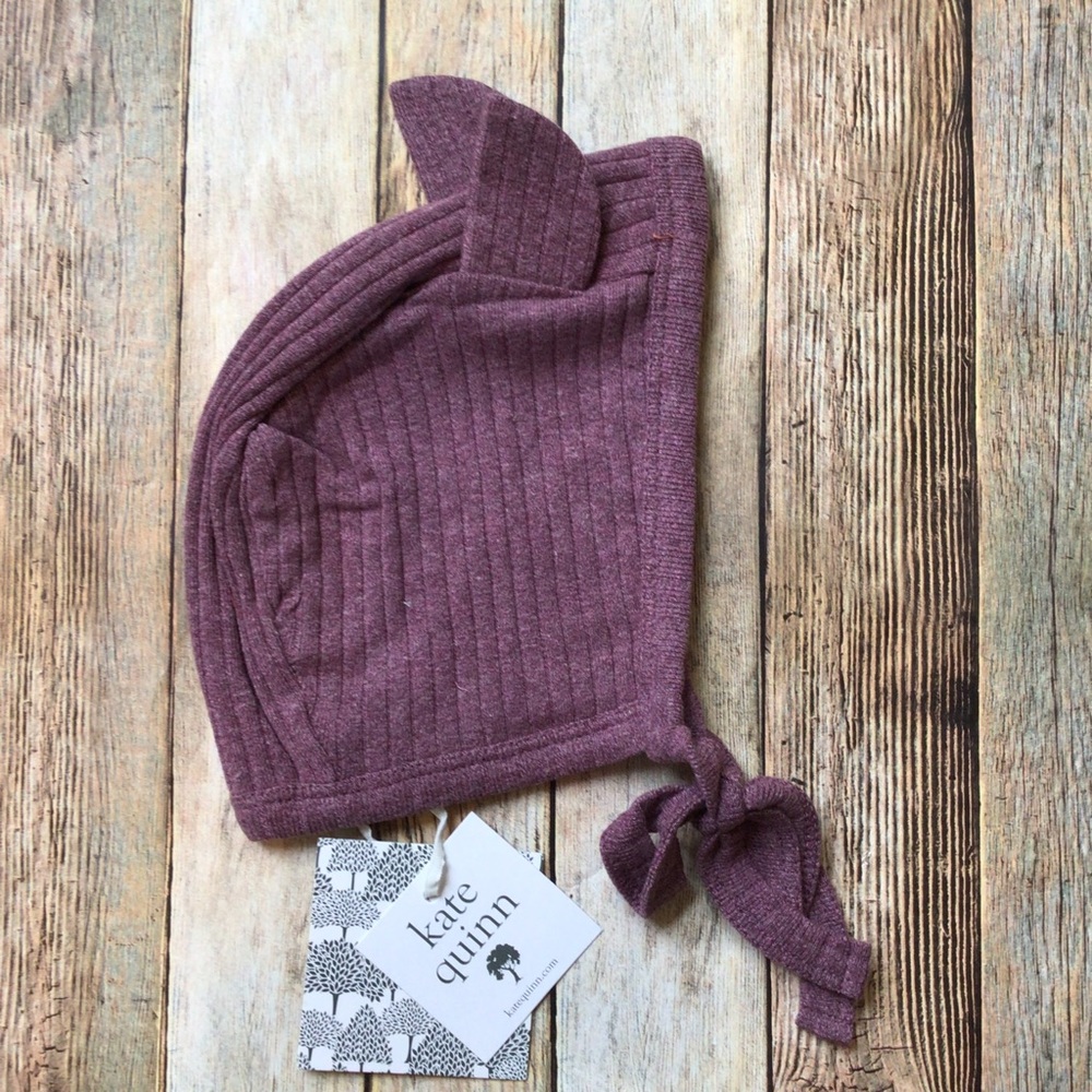 NWT Kate Quinn Mahogany Rose Bear Hat